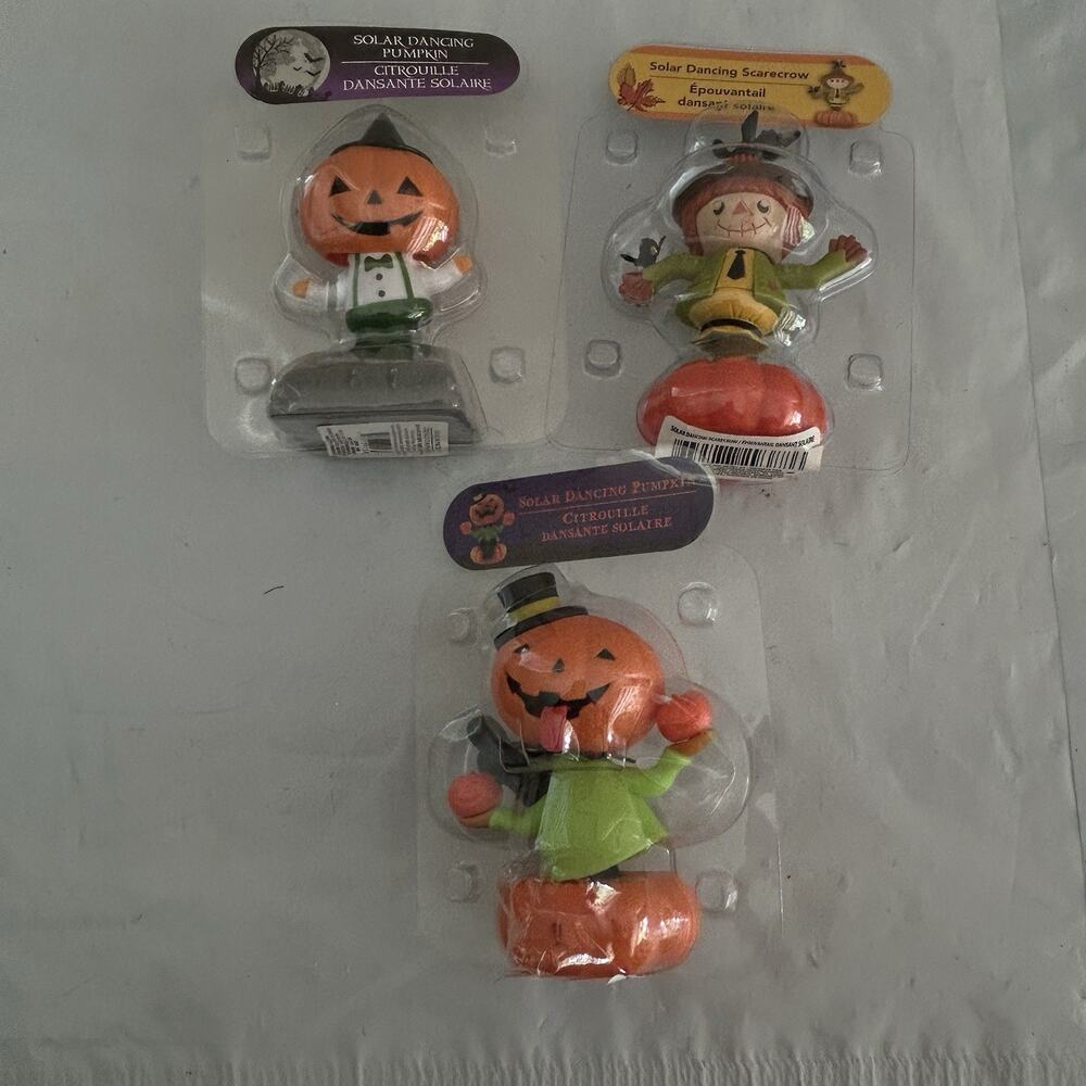 Solar Powered Halloween Figures Lot Of 3 - Picture 8 of 8